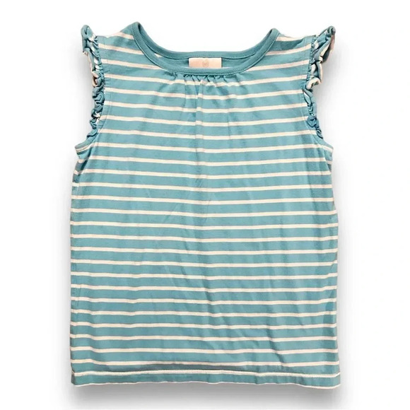 Hanna Andersson Other - Hanna Andersson | Teal Ruffle Sleeve Tank (6-7 yrs)